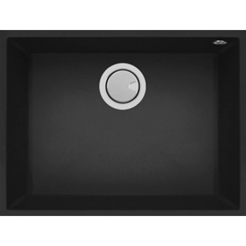 MERCER DURO GRANITE ( RAVENNA ,TRIESTE ,PERUGIA ) SINGLE BOWL BLACK. CONCRETE & WHITE.