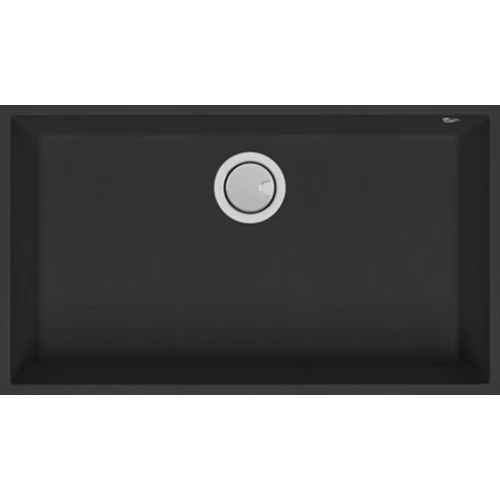 MERCER DURO GRANITE ( GENOA, MATERA, LECCE ) SINGLE BOWL BLACK . CONCRETE & WHITE.