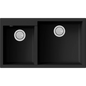MERCER DG290LT-BC DURO GRANITE PARMA BOWL, 1 & 3/4 BOWL ON LEFT BLACK