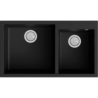 MERCER DG290RT-B DURO GRANITE PARMA BOWL, 1 & 3/4 BOWL ON BLACK