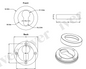 Iver Cambridge Door Knob 0200 Round Rose Polished Brass - Passage kit , privacy kit & Entrance Kit (Dual Function 5 pin and Key Thumb 6 Pin)