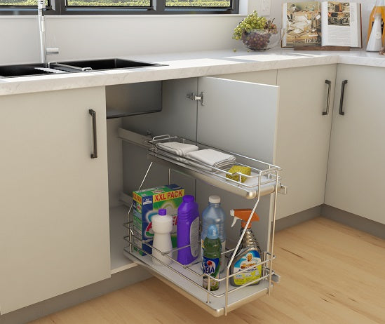Tanova Giamo  Soft Close Pull Out  Laundry Storage Bin  Detergent Storage  Solid Base