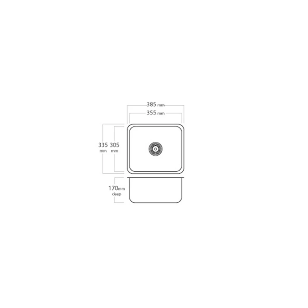 MERCER EC105 PASSATO SINGLE BOWL TOP MOUNT AND UNDER MOUNT WITH & WITHOUT OVERFLOW 304 & 316