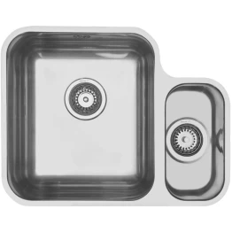 MERCER EC202 PALIO DOUBLE BOWL 1 & 3/4 SMALL BOWL TOP MOUNT RIGHT / LEFT HAND WITH AND WITHOUT OVERFLOW 304