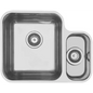 MERCER EC202 PALIO DOUBLE BOWL 1 & 3/4 SMALL BOWL TOP MOUNT RIGHT / LEFT HAND WITH AND WITHOUT OVERFLOW 304
