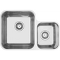 MERCER EC202-L-R  ROMANO DOUBLE BOWL 1 & 3/4 SMALL BOWL ON TOP MOUNT RIGHT / LEFT HAND WITH AND WITHOUT OVERFLOW 304