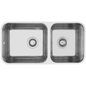 MERCER EC204 TAGLIO DOUBLE BOWL 1 & 3/4 REVERSIBLE TOP MOUNT WITH AND WITH OUT OVERFLOW 304