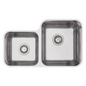 MERCER EC207 PRIMA DOUBLE BOWL 1 & 3/4 SMALL BOWL RIGHT/LEFT HAND TOP MOUNT