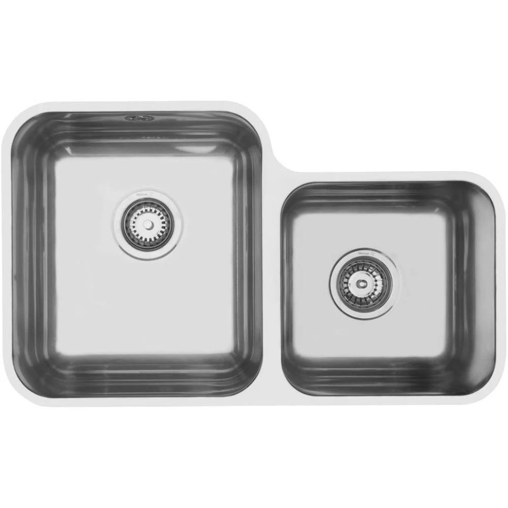 MERCER EC207 PRIMA DOUBLE BOWL 1 & 3/4 SMALL BOWL RIGHT/LEFT HAND TOP MOUNT