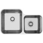 MERCER EC207 PRIMA DOUBLE BOWL 1 & 3/4 SMALL BOWL RIGHT/LEFT HAND TOP MOUNT