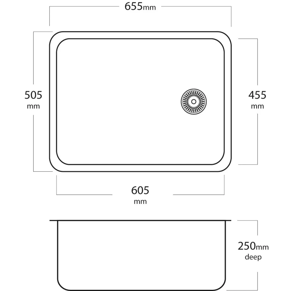 MERCER EL103 GRANDE LAUNDRY BOWL TOP MOUNT AND  UNDER MOUNT WITH & WITHOUT OVERFLOW 304 & 316