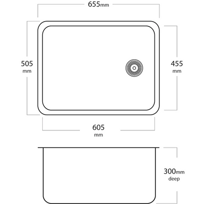 MERCER EL104 GRANDE MAX LAUNDRY BOWL TOP MOUNT AND UNDER MOUNT WITH & WITHOUT OVERFLOW 304 & 316