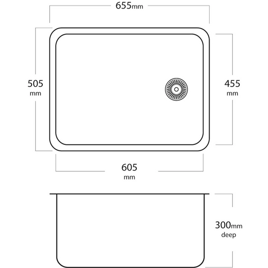 MERCER EL104 GRANDE MAX LAUNDRY BOWL TOP MOUNT AND UNDER MOUNT WITH & WITHOUT OVERFLOW 304 & 316