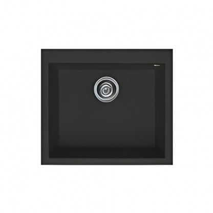 BURNS & FERALL ELLECI QUADRA GRANITEK 540x440MM ELGQ105-40 UNDERMOUNT & TOP MOUNT FULL BLACK & WHITE