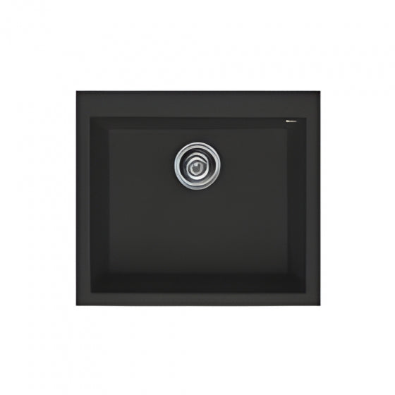 BURNS & FERALL ELLECI QUADRA GRANITEK 540x440MM ELGQ105-40 UNDERMOUNT & TOP MOUNT FULL BLACK & WHITE