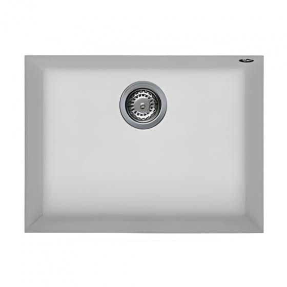 BURNS & FERALL ELLECI QUADRA GRANITEK 580 x 440MM ELGQ110-40 UNDERMOUNT & TOP MOUNT FULL BLACK & WHITE