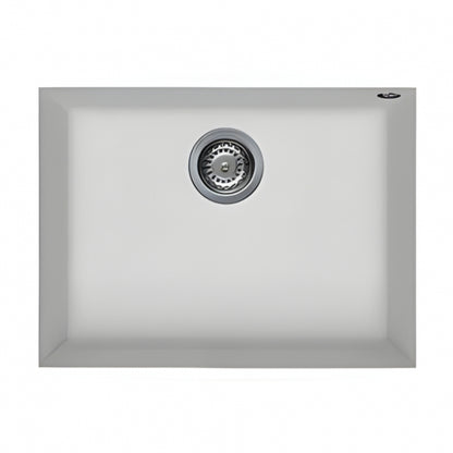 BURNS & FERALL ELLECI QUADRA GRANITEK 580 x 440MM ELGQ110-40 UNDERMOUNT & TOP MOUNT FULL BLACK & WHITE