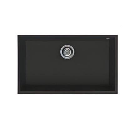 BURNS & FERALL ELLECI QUADRA GRANITEK SINGLE & DOUBLE UNDERMOUNT & TOP MOUNT FULL BLACK