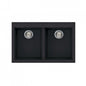 BURNS & FERALL ELLECI QUADRA GRANITEK SINGLE & DOUBLE UNDERMOUNT & TOP MOUNT FULL BLACK