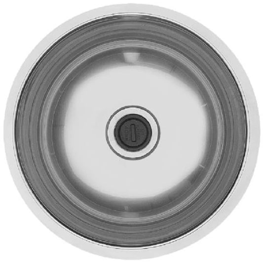 MERCER ER103 OTTO ROUND SINGLE BOWL TOP MOUNT AND UNDER MOUNT WITH OUT OVERFLOW 304