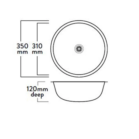 MERCER ER104 NOVE ROUND SINGLE BOWL TOP MOUNT AND  UNDER MOUNT WITH & WITHOUT OVERFLOW 304 & 316