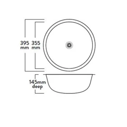 MERCER ER106 ANELLO ROUND SINGLE BOWL TOP MOUNT AND UNDER MOUNT WITH & WITHOUT OVERFLOW 304 & 316