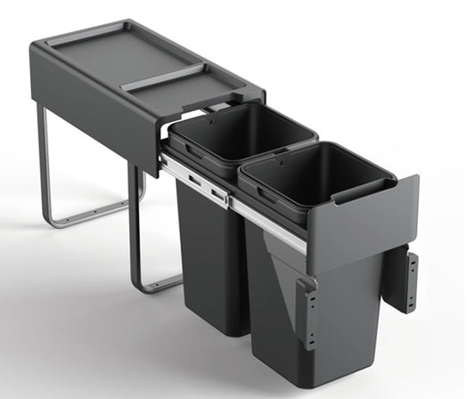 Tanova Easy Mount Basic Soft Close Pull Out Kitchen Bins -300mm 400mm and 450mm Cabinets Handle & Drawer Models
