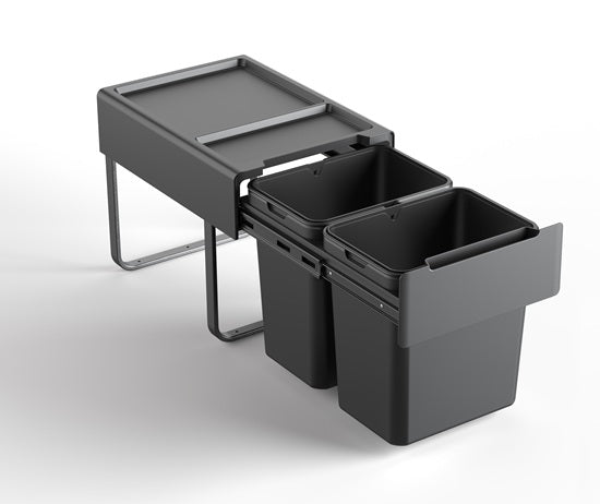 Tanova Easy Mount Basic Soft Close Pull Out Kitchen Bins -300mm 400mm and 450mm Cabinets Handle & Drawer Models