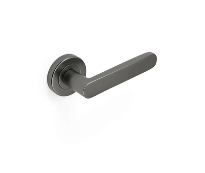 MILES NELSON DOOR HANDLES MILANO RANGE FIGO PASSAGE SET INCLUDES LATCH 55MM ROUND ROSE-SATIN NICKEL,SATIN GRAPHITE & BLACK FINISH