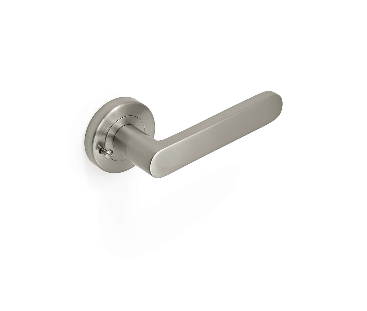 MILES NELSON DOOR HANDLES MILANO RANGE FIGO INTERGRATED PRIVACY SET INCLUDES LATCH 55MM ROUND ROSE-SATIN NICKEL,SATIN GRAPHITE & BLACK FINISH