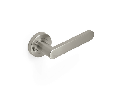 MILES NELSON DOOR HANDLES MILANO RANGE FIGO INTERGRATED PRIVACY SET INCLUDES LATCH 55MM ROUND ROSE-SATIN NICKEL,SATIN GRAPHITE & BLACK FINISH