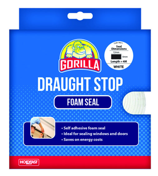SOUDAL GORILLA DRAUGHT STOPS FOAM SEAL BLACK AND WHITE -  PRICED PER UNIT - MINIMUM ORDER QUANTITY 12 UNITS