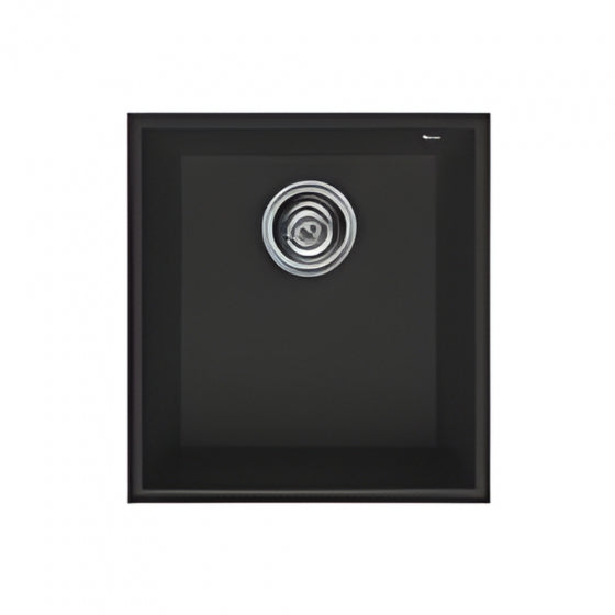 BURNS & FERALL ELLECI QUADRA GRANITE  SINGLE BOWL TOPMOUNT 100 (410 X 500MM) & UNDERMOUNT 100 (380 X 440MM) -BLACK