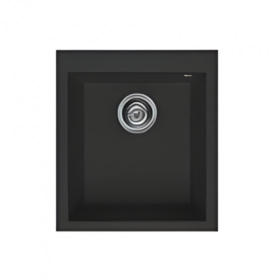 BURNS & FERALL ELLECI QUADRA GRANITE  SINGLE BOWL TOPMOUNT 100 (410 X 500MM) & UNDERMOUNT 100 (380 X 440MM) -BLACK