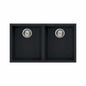 BURNS & FERALL ELGQ350-40 ELLECI  GRANITE SINKS QUADRA UNDERMOUNT 350  DOUBLE BOWL- BLACK