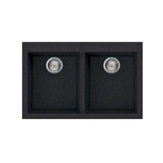 BURNS & FERALL ELGQ350-40T ELLECI  GRANITE SINKS QUADRA TOPMOUNT 350  SINGLE BOWL- BLACK
