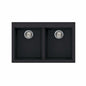 BURNS & FERALL ELGQ350-40T ELLECI  GRANITE SINKS QUADRA TOPMOUNT 350  SINGLE BOWL- BLACK
