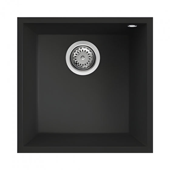 BURNS & FERALL ELKQ102 ELLECI  KERATEC SINKS UNDERMOUNT 102 SINGLE BOWL - BLACK & WHITE