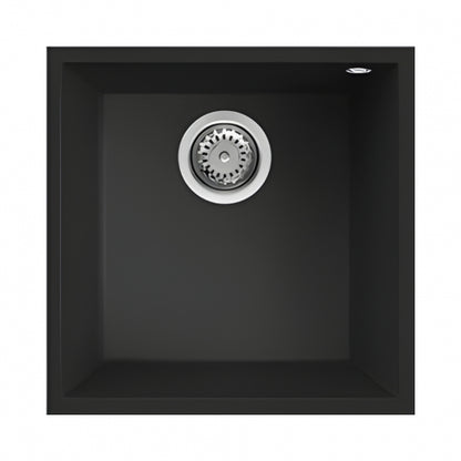 BURNS & FERALL ELKQ102 ELLECI  KERATEC SINKS UNDERMOUNT 102 SINGLE BOWL - BLACK & WHITE