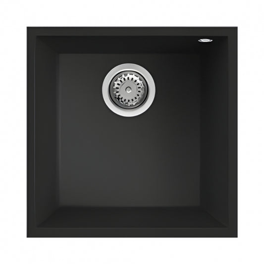 BURNS & FERALL ELKQ102 ELLECI  KERATEC SINKS UNDERMOUNT 102 SINGLE BOWL - BLACK & WHITE