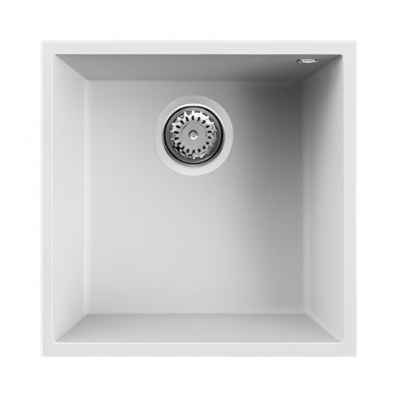 BURNS & FERALL ELKQ102 ELLECI  KERATEC SINKS UNDERMOUNT 102 SINGLE BOWL - BLACK & WHITE