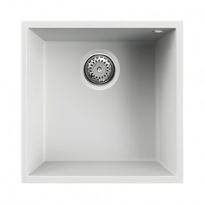 BURNS & FERALL ELKQ102 ELLECI  KERATEC SINKS UNDERMOUNT 102 SINGLE BOWL - BLACK & WHITE