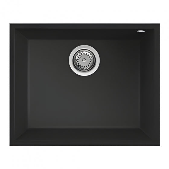 BURNS & FERALL ELKQ105 ELLECI  KERATEC SINKS UNDERMOUNT 105 SINGLE BOWL - BLACK & WHITE