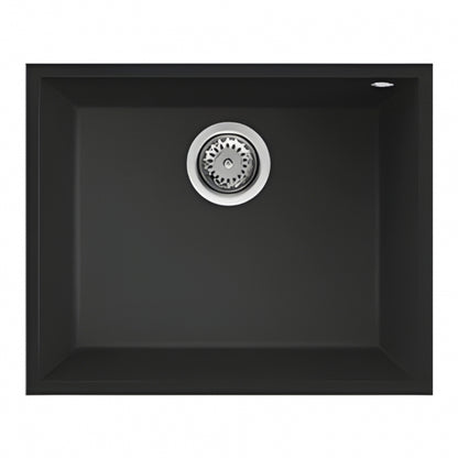 BURNS & FERALL ELKQ105 ELLECI  KERATEC SINKS UNDERMOUNT 105 SINGLE BOWL - BLACK & WHITE