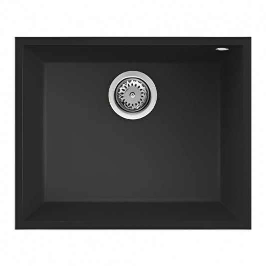 BURNS & FERALL ELKQ105 ELLECI  KERATEC SINKS UNDERMOUNT 105 SINGLE BOWL - BLACK & WHITE