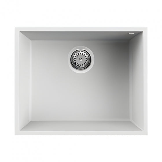 BURNS & FERALL ELKQ105 ELLECI  KERATEC SINKS UNDERMOUNT 105 SINGLE BOWL - BLACK & WHITE