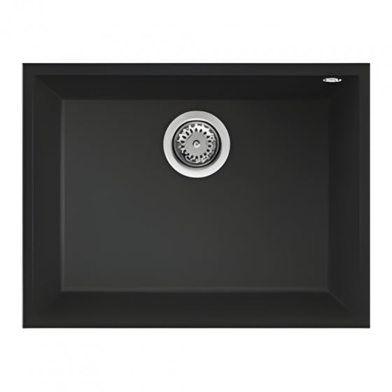 BURNS & FERALL ELKQ110 ELLECI  KERATEC SINKS UNDERMOUNT 110 SINGLE BOWL - BLACK & WHITE