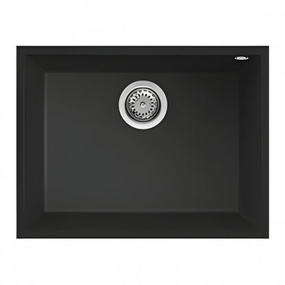 BURNS & FERALL ELKQ110 ELLECI  KERATEC SINKS UNDERMOUNT 110 SINGLE BOWL - BLACK & WHITE
