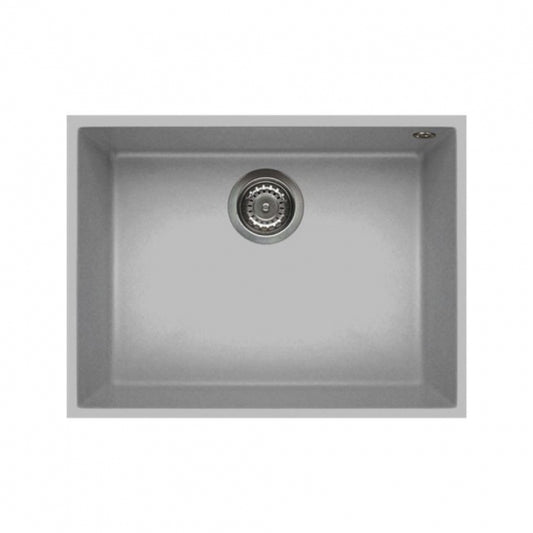 BURNS & FERALL ELLECI GRANITE SINKS  QUADRA UNDERMOUNT 110 & TOPMOUNT 110 SINGLE BOWL- BLACK, WHITE &  ALUMINIUM