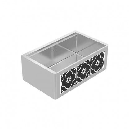 BURNS & FERALL ZOMODO BQN680 BUTLER Q LARGE 750 X 460MM SINGLE BOWL SINK -STAINLESS STEEL & BLACK PEARL WITH ACCESSORIES